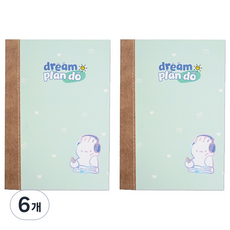 OXFORD 노트 하드커버 주간플래너 96매, 그린, 6개
