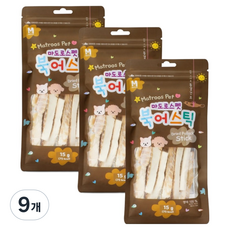 마도로스펫 반려동물 동결건조 간식 스틱, 북어, 15g, 9개