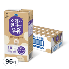 소화가잘되는우유 국산 5곡 미숫가루, 190ml, 96개