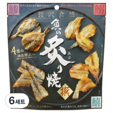 엠디홀딩스 사카나노 아부리야키 어포 전갱이 + 정어리 + 학꽁치 + 보리멸 세트, 6세트, 72g