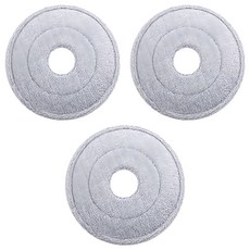 Mega 旋轉懶人拖把專用超細纖維拖把布 3片裝, 直徑(24.5cm), 1包