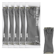 명진 손이 편한 고무장갑, 그레이, 소(S), 5세트