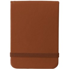 J-po便攜雙面打孔線迷你筆記本96張, 棕色的, 1個