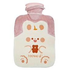 s-sportplus+ 絨毛熱水袋 1000ml 白兔造型 m2001002-02 安全防漏 柔軟舒適, 1個