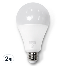 두영 LED 전구 벌브 램프 20W, 전구색, 2개