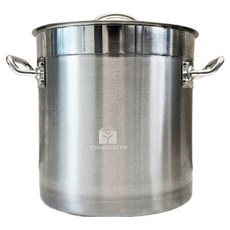 YOUNGGREEN 304不鏽鋼湯鍋, 小(W 200mm x H 200mm), 1個, 銀色