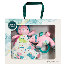 Mary Meyer 蜜兒 經典禮盒 可愛造型安撫巾 刺激寶寶視覺能力, 跳跳角角龍, 1盒