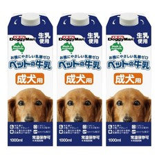 DoggyMan 多格漫 澳洲犬用牛奶 成犬用, 生乳, 1L, 3罐