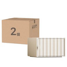 FAmILyLIFE 生活 長虹波紋磁吸式可疊加 小型款收納櫃, 淨白款, 2個