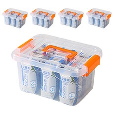 葉子小舖 透明手提收納箱 3.3L 透明, 5個