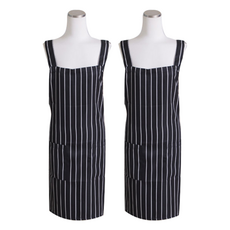 BYDECO 條紋圍裙, 黑色, 2個