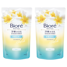 Biore 蜜妮 彈嫩清爽 淨嫩沐浴乳 補充包 緬梔花香, 700g, 2包