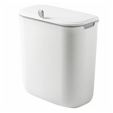 西格傢飾 壁掛滑蓋廚房垃圾桶 9L 白色 ABS材質, 1個