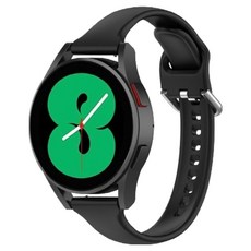 女士 9999 Galaxy 手錶纖巧扣矽膠錶帶運動錶帶適用於 Galaxy Watch 4 3 2 經典 Active 40 44 42 46 20 毫米錶帶, 黑色, Galaxy Watch 4/4 Classic/Watch 3/Active 2/1 20mm