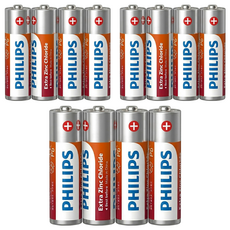 PHILIPS 飛利浦 台灣公司貨 碳鋅電池 3號, 4顆, 3組