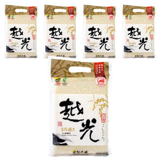 大橋牌 台灣產 越光米 CAS良質米, CNS一等, 1kg, 5包
