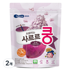베베쿡 유아용 처음먹는 사르르쿵 과자, 자색고구마, 23g, 2개