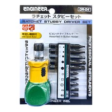 EnGInEER 工程師 替換式棘輪起子組 一字/十字/六角球型 DR-04, 1組