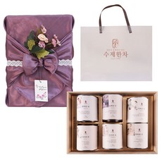 WELLNESS TEA 手工茶 6入+包袱巾+購物袋 隨機出貨, 6種手工茶+深紫色包袱布, 1組