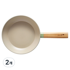 Chef Y.IN 電磁爐 IH 普羅旺斯木柄多功能平底鍋, 2個, 22cm