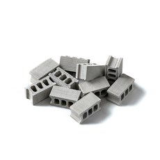 Real Brick DIY迷你H型磚 14p, 灰色, 1個