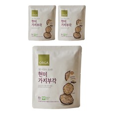 ORGA 玄米茄子脆片, 3個, 40g