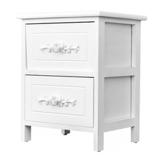 dayneeds 日需百備 歐式布拉格實木二層抽屜櫃 收納櫃/木櫃/衣物收納/置物櫃