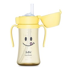 그로미미 노티드 PPSU 유아용 빨대컵 1단계, 300ml, 1개, 스마일