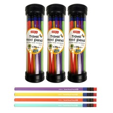 DONG-A Travel 木質橡皮擦鉛筆 2B 20入, 混合顏色, 3個