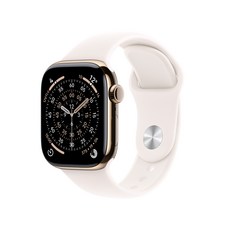 Apple 2025 애플워치 11, 골드, 42mm, GPS+Cellular, 티타늄,골드/라이트 블러시 스포츠 밴드, M/L