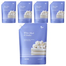 [비건라이프] 라브아 퍼퓸 섬유유연제 화이트머스크앤앰버 리필, 5개, 2L