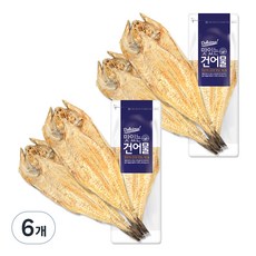 해맑은푸드 자연건조 황태포 2미, 6개, 140g