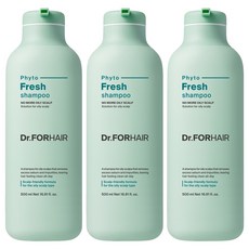 Dr.FORHAIR 油性頭皮深層清潔Phyto Fresh洗髮精, 3個, 500ml