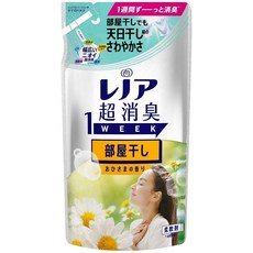 Lenor 蘭諾 日本原裝進口 1WEEK 一週間衣物消臭室內曬乾柔軟精 暖陽香 補充包, 920ml, 1包