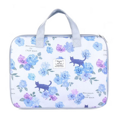 kUSUgURU JAPAN 日本眼鏡貓 Cat Rose Garden黑貓君系列 緩衝防撞材質防水膜手提公事包 電腦包