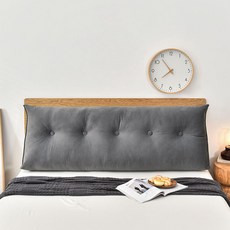 소하임 삼각 벨벳 극세사 헤드 쿠션 대형, 그레이