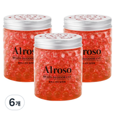 올로소 실내 냄새제거 비드 탈취제 블랙체리향, 160g, 6개