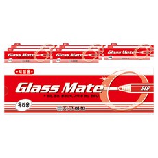 지구화학 글라스메이트 유리용 색연필 빨강 3입 x 12p 세트, 1색, 3세트