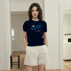 JUCY JUDY 女款花朵圈圈紗針織套頭衫 J1KT321C