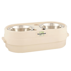 durapet 寵物碗兼飼料儲存桶 S 雙碗設計 寵物餵食好幫手, 1個