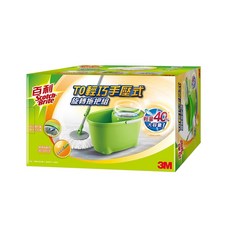 3M Scotch-Brite 百利 T0輕巧手壓式旋轉拖把組, 1組