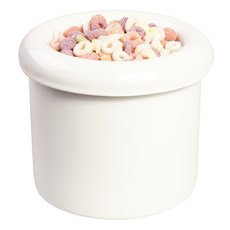 BOWLBOWL 中小型犬貓飯碗 Hello甜甜圈碗 3件組 韓國製 15cm, 牛奶白, 1套