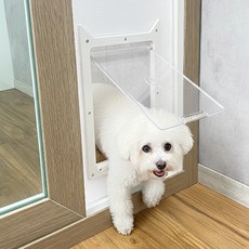 요기펫 베란다용 반려동물 안전문, 반투명흰색, 1개