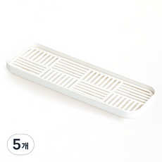 윤코 건조 식기 수납 물빠짐 받침대, 화이트, 5개, 1단