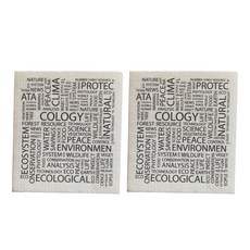 北歐風可洗式廚房抹布 文字圖案, 1條, 2條