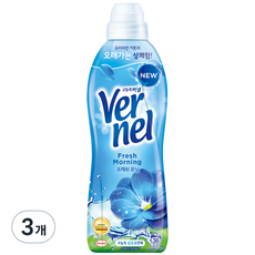 버넬 섬유유연제 프레쉬 모닝 본품, 900ml, 3개