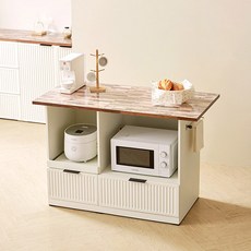 헤이몰리 딜라잇 프리미엄 템바 렌지대 아일랜드 식탁 홈바 테이블 방문설치, 빈티지블랙