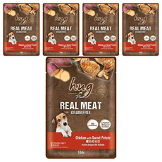 hug 哈格 Plus 無穀主食狗餐包 雞肉佐地瓜 澳洲配方, 100g, 5包