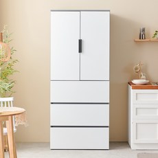 아이캔컴퍼니 멀티형 광폭 800 팬트리장 하부서랍셋 방문설치, 화이트