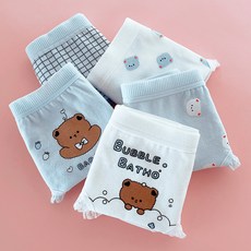 Juniday 天空泰迪學生內褲5件組